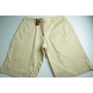 Isaia Napoli Sportivo Tinto Cotton Blend Brown Shorts 50R BRAND NEW